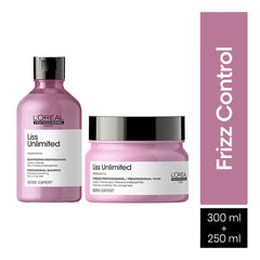 Loreal Professional Liss Unlimited Prokeration Shampoo 300ml + Masque 250ml Combo Loreal Professional Liss Unlimited Prokeration Shampoo 300ml + Masque 250ml Combo