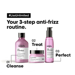 Loreal Professional Liss Unlimited Prokeration Shampoo 1500ml + Masque 500ml Combo Loreal Professional Liss Unlimited Prokeration Shampoo 1500ml + Masque 500ml Combo