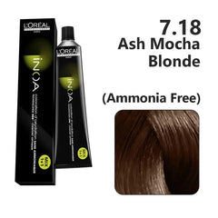 Loreal Inoa Ammonia Free Hair Color 60G 7.18 Ash Mocha Blond Loreal Inoa Ammonia Free Hair Color 60G 7.18 Ash Mocha Blond