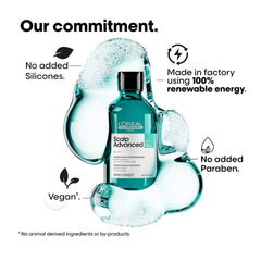 L’Oréal Professionnel Scalp Advanced Anti-Oiliness Dermo-Purifier Shampoo 300ml | For Oily Scalps | Purifies the Scalp Deeply with 3% AHA | For Men & Women L’Oréal Professionnel Scalp Advanced Anti-Oiliness Dermo-Purifier Shampoo 300ml | For Oily Scalps | Purifies the Scalp Deeply with 3% AHA | For Men & Women