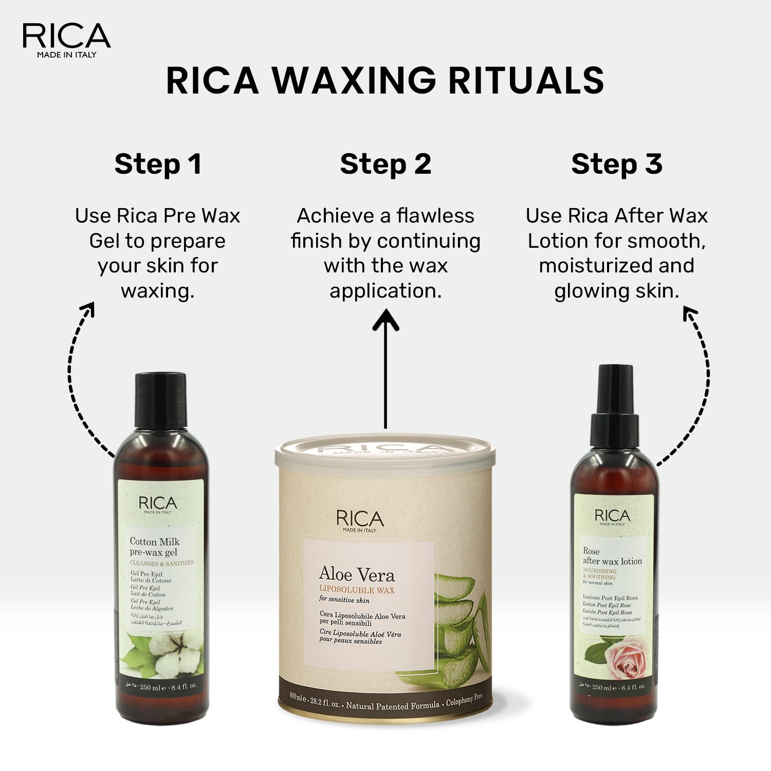 Rica Aloe Vera Liposoluble Wax For Men & Women, 800ml - 8021515001599 - Rica Waxing Rituals Rica Aloe Vera Liposoluble Wax For Men & Women, 800ml - 8021515001599 - Rica Waxing Rituals