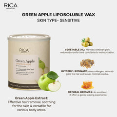 Rica Green Apple wax for sensitive skin, 800 ML - 8021515000325 - Skin Type - sensitive Rica Green Apple wax for sensitive skin, 800 ML - 8021515000325 - Skin Type - sensitive