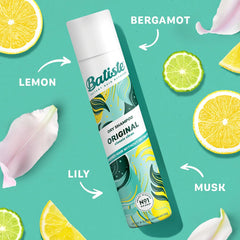 Batiste Instant Hair Refresh Dry Shampoo Clean & Classic Original Fragrance, Absorb Oil Between Washes, Waterless Shampoo - 200 ml Batiste Instant Hair Refresh Dry Shampoo Clean & Classic Original Fragrance, Absorb Oil Between Washes, Waterless Shampoo - 200 ml