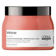 L’Oréal Professionnel Inforcer Strengthening Hair Mask with Vitamin B6 & Biotin for Weak, Brittle Hair, Serie Expert, 490gm L’Oréal Professionnel Inforcer Strengthening Hair Mask with Vitamin B6 & Biotin for Weak, Brittle Hair, Serie Expert, 490gm