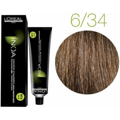 Loreal Inoa Hair Color 60G 6.34 Dark Golden Copper Blonde + Developer 90ml Combo Loreal Inoa Hair Color 60G 6.34 Dark Golden Copper Blonde + Developer 90ml Combo