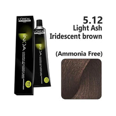 Loreal Inoa Hair Color 60G 5.12 Light Ash Iridescent Brown +Developer 90ml Combo Loreal Inoa Hair Color 60G 5.12 Light Ash Iridescent Brown +Developer 90ml Combo