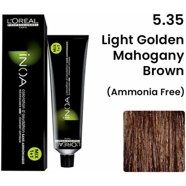 Loreal ILoreal Inoa Hair Color 60G 5.35 Light Golden Mahogany Brown +Developer 90ml Combonoa Hair Color 60G 5.35 Light Golden Mahogany Brown +Developer 1000ml Combo Loreal ILoreal Inoa Hair Color 60G 5.35 Light Golden Mahogany Brown +Developer 90ml Combonoa Hair Color 60G 5.35 Light Golden Mahogany Brown +Developer 1000ml Combo