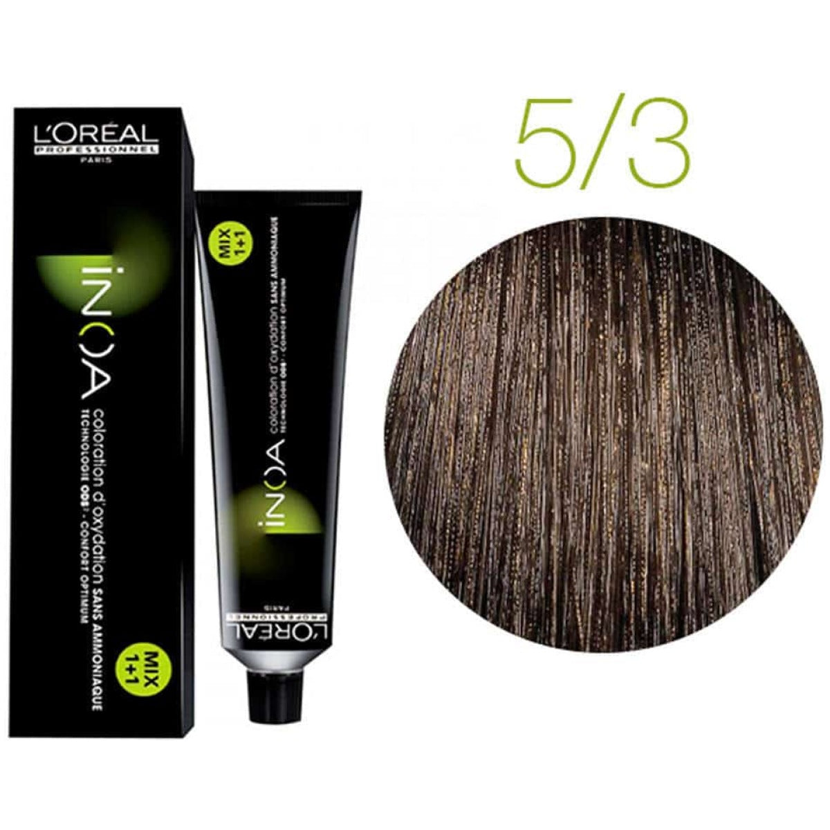 Loreal Inoa Hair Color 60G 5.3 Light Golden Brown +Developer 1000ml Combo Loreal Inoa Hair Color 60G 5.3 Light Golden Brown +Developer 1000ml Combo