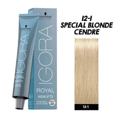 Schwarzkopf Igora Hair Color 60ml 12-1 Special Blonde Cendre  + Developer 20 Vol Combo Schwarzkopf Igora Hair Color 60ml 12-1 Special Blonde Cendre  + Developer 20 Vol Combo