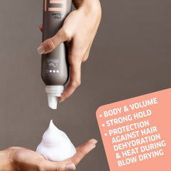 Wella Professionals EIMI Extra Volume Strong Hold Volumizing Hair Mousse | 300 ml | Hair Volumizer with Heat Protection & Shine Wella Professionals EIMI Extra Volume Strong Hold Volumizing Hair Mousse | 300 ml | Hair Volumizer with Heat Protection & Shine