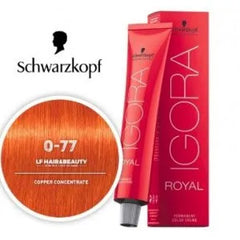 Schwarzkopf Igora Royal Hair Color  0-77 Copper Concentrate, 60ml