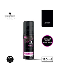 Schwarzkopf Root Retouch Temporary Root Cover Spray For Instant Grey Coverage - Black, 70G