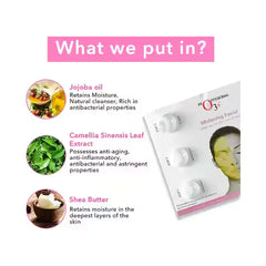 O3+ Whitening Facial Kit Includes Milk Wash, Microderma Brasion, Whitening Cream and Peel Off Mask, 45g