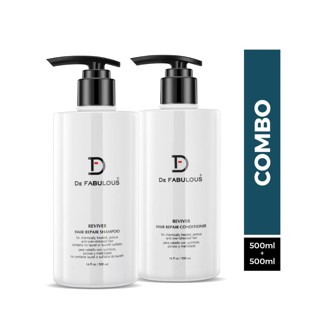 De Fabulous Reviver Hair Repair Shampoo 500ml and Conditioner 500ml Combo