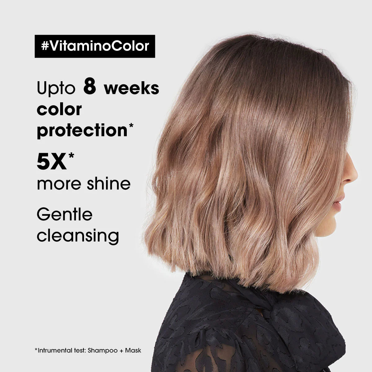 L'Oréal Professionnel Vitamino Color Shampoo For Coloured Hair, 300ML - 8901526509225 - Up to 8 Weeks of Color Protection, 5X More Shine, Gentle Cleansing