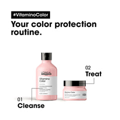 L'Oréal Professionnel Vitamino Color Shampoo For Coloured Hair, 300ML - 8901526509225 - 2 step color protection routine with Vitamino Color Protection Range