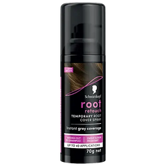 Schwarzkopf Root Retouch Temporary Root Cover Spray For Instant Grey Coverage - Dark Brown, 70G