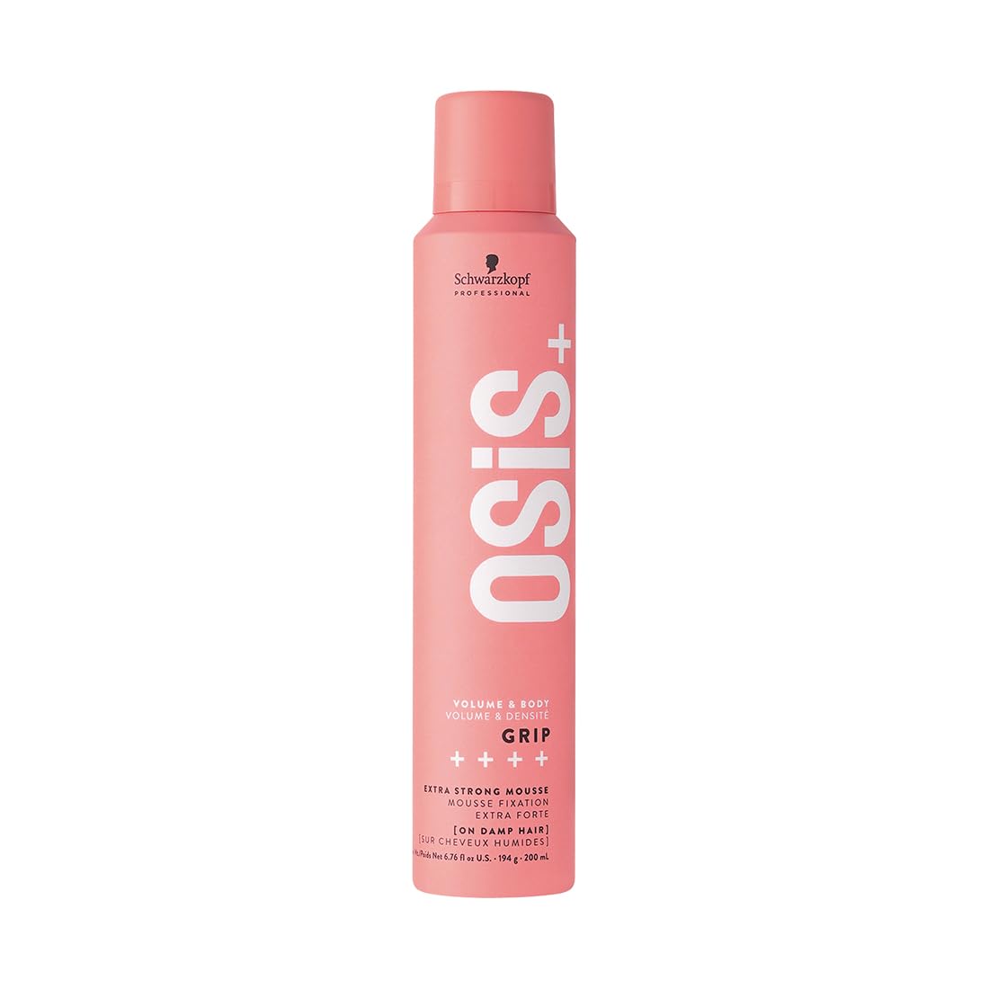 Schwarzkopf Professional OSiS+ Grip Extra Strong Hair Styling Mousse I For Volume and Natural Shine | Frizz Control | Extra strong Hold | 200 ml