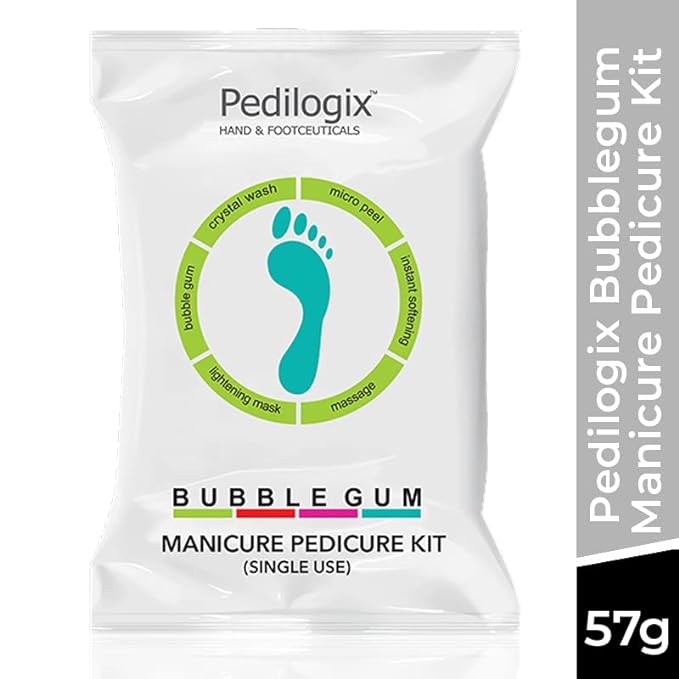 O3+ Pedilogix Bubblegum Manicure Pedicure Kit for Hand and Feet Lightening, Softening and Massage (1 Pc, 57 g)