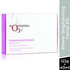 O3+ Power Brightening Facial Kit For Radiant and Glowing Skin ,123gm+40ml