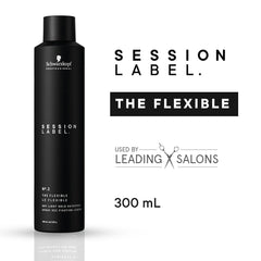 Schwarzkopf Professional OSIS+ Session Label Flexible Hold Hairspray | 300ml, Black