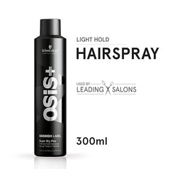 Schwarzkopf Professional OSIS+ Session Label Flexible Hold Hairspray | 300ml, Black