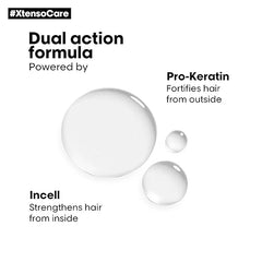 L'OREAL PROFESSIONNEL PARIS Xtenso Care Shampoo + Mask + Serum Combo Pack For Straightened Hair (250Ml + 196Gm + 50Ml)| Hair Care Regimen For Straightened Hair