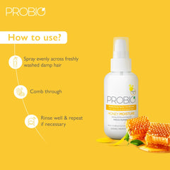 Godrej Professional Probio Honey Moisture Spray conditioner (100ml) | Helps Condition And Moisturizes Dry & damaged Hair | Composed of Honey & Nourishing Oils