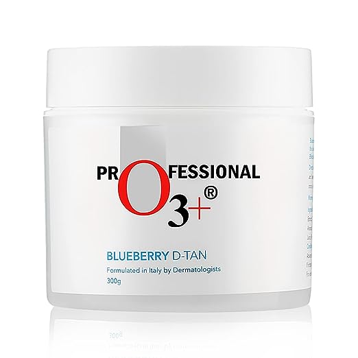 O3+ Blueberry De Tan with Natural Extracts for Tan Removal & Sun Damage Protection Ideal for Dry Skin (D Tan, 300 g)