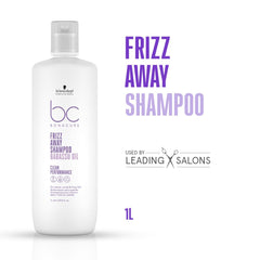 Schwarzkopf Professional Bonacure Frizz Away Shampoo, 1000ML with Babassu Oil