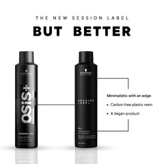 Schwarzkopf Professional OSIS+ Session Label Flexible Hold Hairspray | 300ml, Black