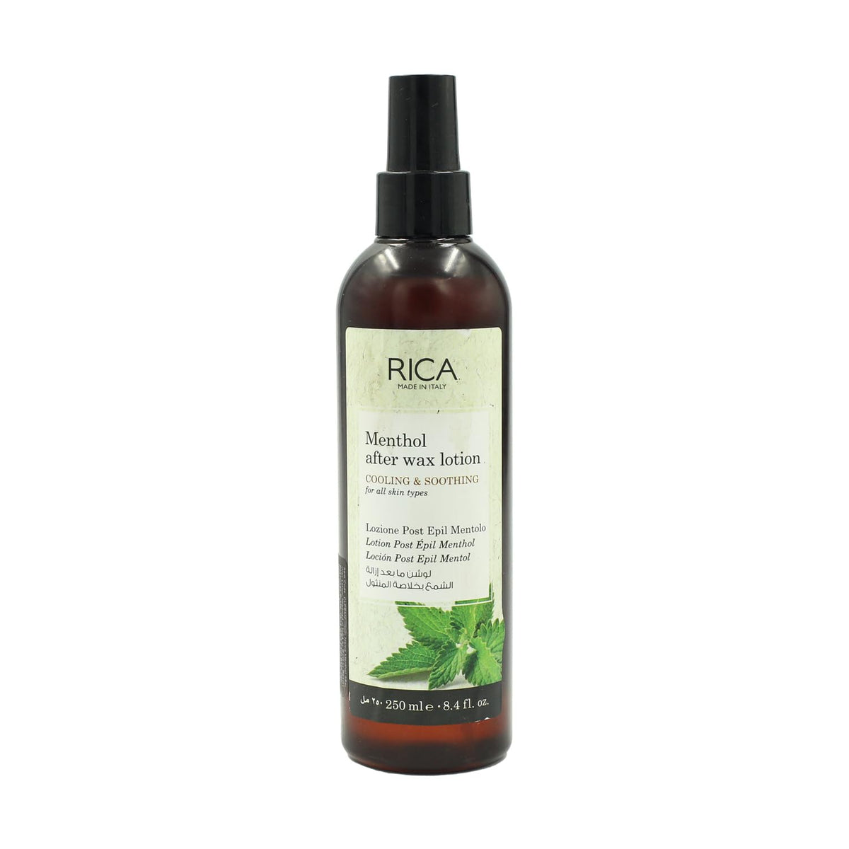 Rica Menthol After Wax Lotion for All Skin Type with Sun flower Oil, Jojoba Oil & Vitamin E - 250ml