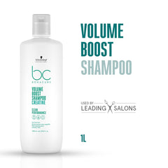 Schwarzkopf Professional Bonacure Volume Boost shampoo, 1000ml | with Creatine For Fine Hair