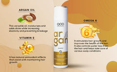 QOD Professional Argan Shampoo 300ml, For Damaged & Dry Hair, Revitalises Hair, Sulphate Free