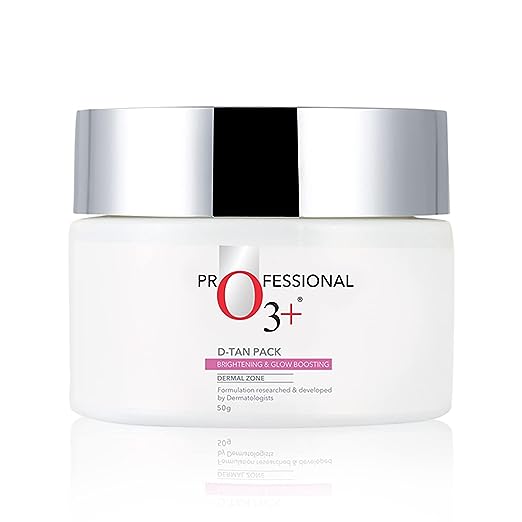 O3+ D-Tan Pack for Instant Skin Brightening and Lightening De Tan Removal Suitable for All Skin Types, 50g