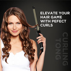 IKONIC CURLING TONG- 22MM (BLACK & GOLDEN)