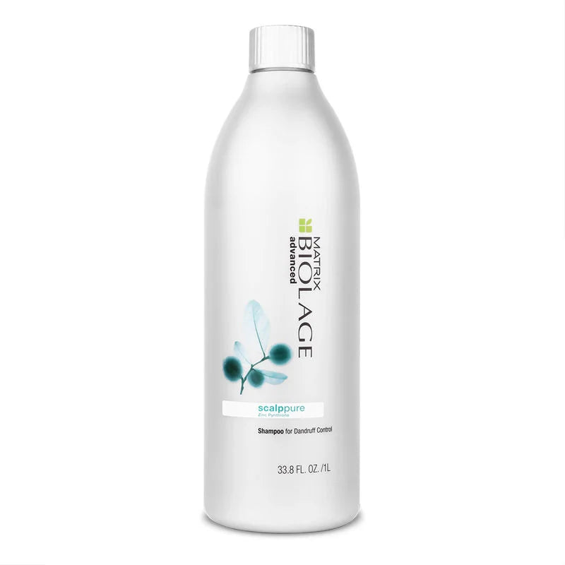 Biolage Professional Scalppure Anti-Dandruff Shampoo, 1000ml | Removes Visible Flakes from 1st Use, Enriched with Bergamot, Shampoo for Men and Women, Deep Scalp Treatment, Vegan & Cruelty-Free