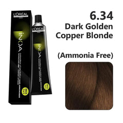 Loreal Inoa Ammonia Free Hair Color 60G 6.34 Dark Golden Copper Blond