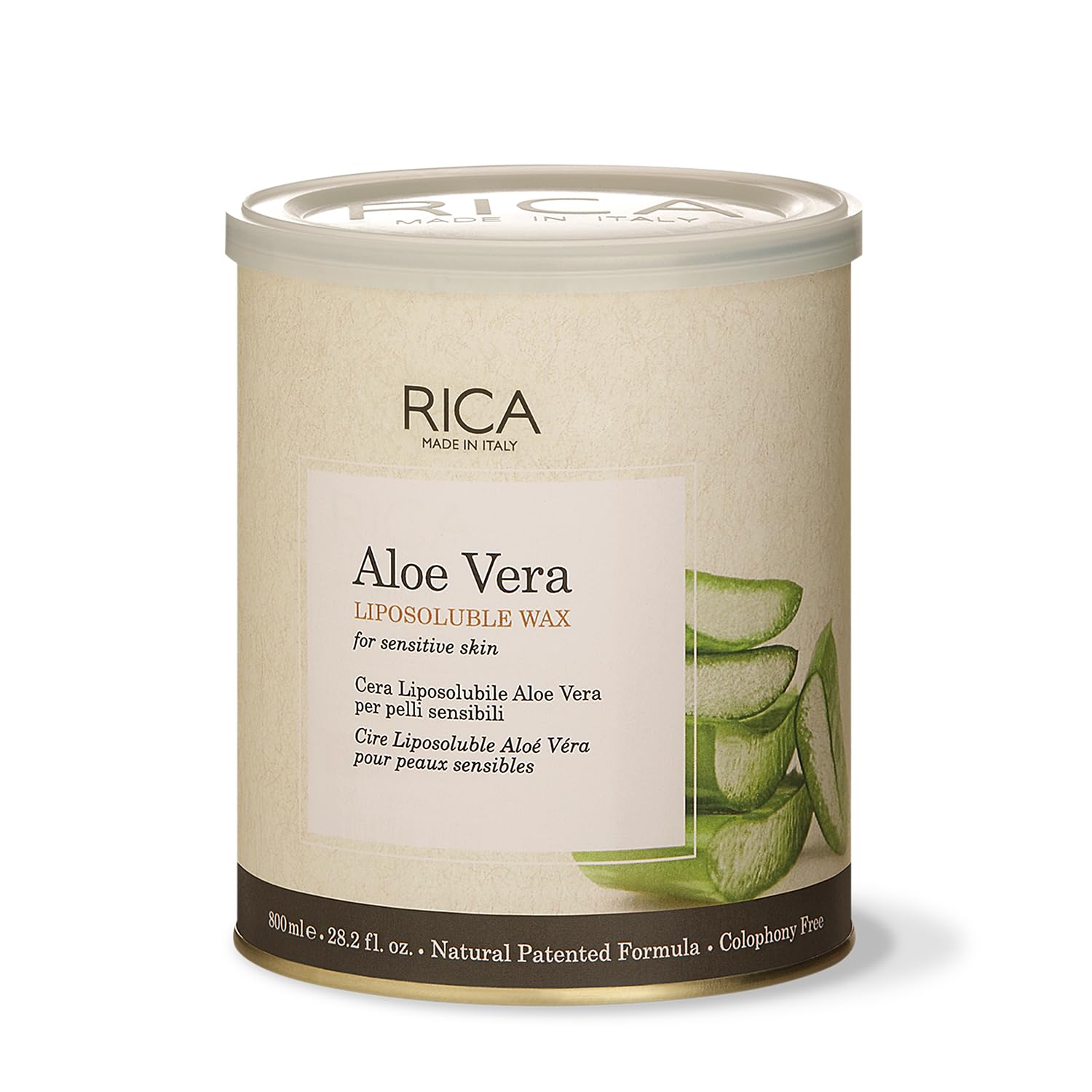 Rica Aloe Vera Liposoluble Wax For Men & Women, 800ml - 8021515001599 - Product Front