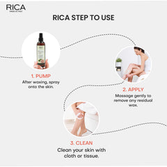 Rica Rose After Wax Lotion for Normal Skin with Sun flower Oil, Jojoba Oil & Vitamin E - 250ml