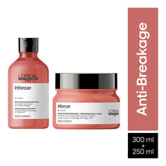 L'Oreal Professionnel Inforcer Strengthening Shampoo 300ml & Hair Mask 250gm Combo | Hair Breakage