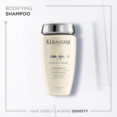 KERASTASE Densifique Densité Shampoo (Travel Size), 80ml | Thickening & Strengthening Shampoo | Removes Build-Up & Adds Shine | With Hyaluronic Acid | For Fine, Thin & Thinning Hair