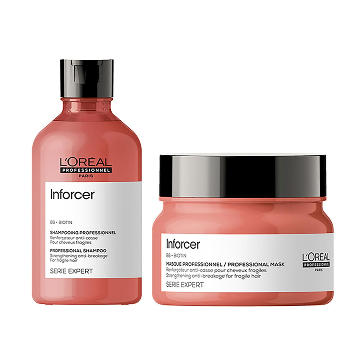 L'Oreal Professionnel Inforcer Strengthening Shampoo 300ml & Hair Mask 250gm Combo | Hair Breakage