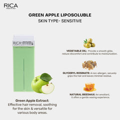 Rica Green Apple Roll On Wax Refill - 100 ML