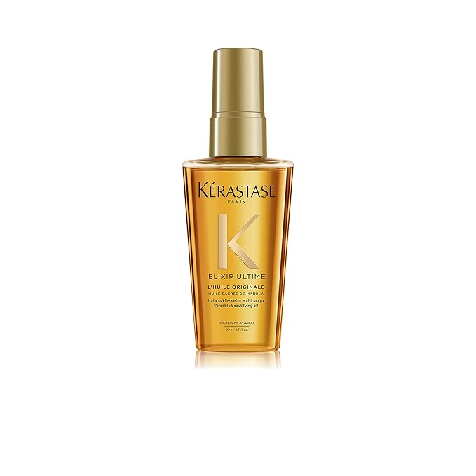 KERASTASE Elixir Ultime L'Huile Original Hair Oil, 50ml | Hydrating Oil Serum to Smooth Frizz and Add Shine | Nourishes With Argan Oil, Camellia Oil & Marula Oil | For All Hair Types