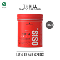 Schwarzkopf Professional OSiS+ Thrill Elastic Hair Styling Fiber Gum I Enhances definition and shine I Easy to apply and Wash I Vegan | 100 ml