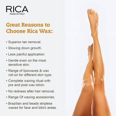 Rica White Chocolate Liposoluble Soft Wax Refill Roll-on Cartridge for Full Body Waxing Hair Removal Cream for women (100ml)