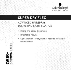 Schwarzkopf Professional OSIS+ Session Label Flexible Hold Hairspray | 300ml, Black