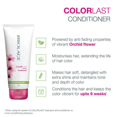 Biolage Professional Colorlast Conditioner, 98g | Protects Colored Hair & Maintains Vibrancy, Depth & Tone upto 9 Weeks, Anti-fade properties, Enriched with Orchids, Natural, Vegan & Cruelty-Free