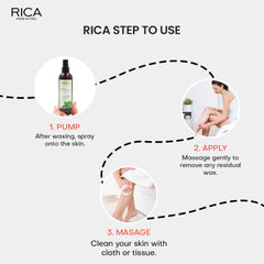 Rica Menthol After Wax Lotion for All Skin Type with Sun flower Oil, Jojoba Oil & Vitamin E - 250ml